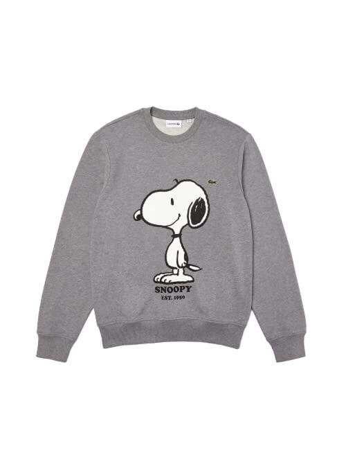 Lacoste Men's Long Sleeve Snoopy Crewneck Sweatshirt