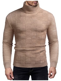 COOFANDYMen'sTurtleneckKnittedSweaterCasualThermalRibbedPulloverSweater