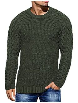 Men's Crew Neck Pullover Sweater Slim Fit Jumpers Designer Long Sleeve Sweaters