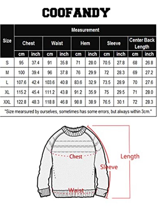 COOFANDY Men's Crew Neck Pullover Sweater Slim Fit Jumpers Designer Long Sleeve Sweaters