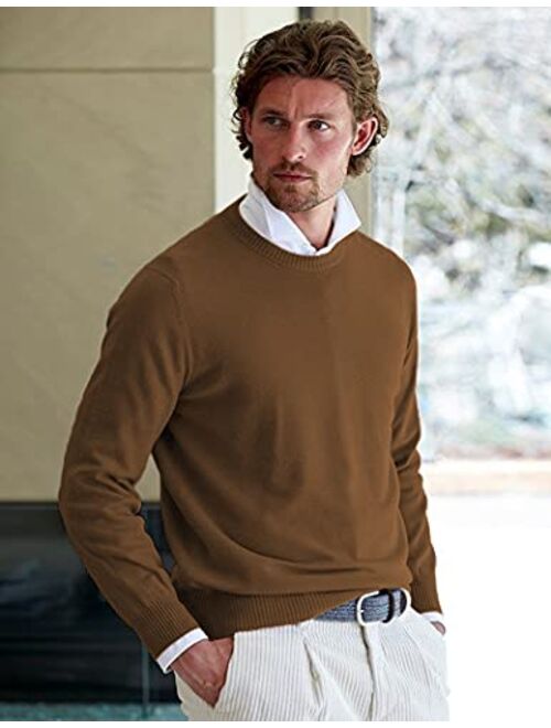 COOFANDY Men Knit Dress Sweater Slim Fit Crew Neck Long Sleeve Pullover Sweater