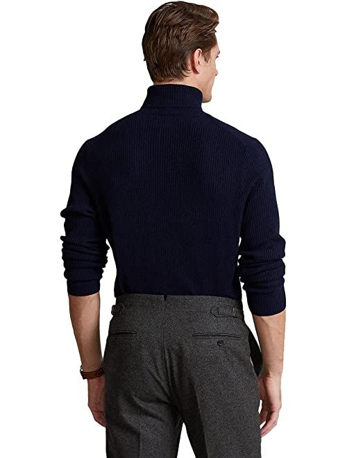 Polo Ralph Lauren Ribbed Merino Wool Turtleneck Long Sleeve Sweater