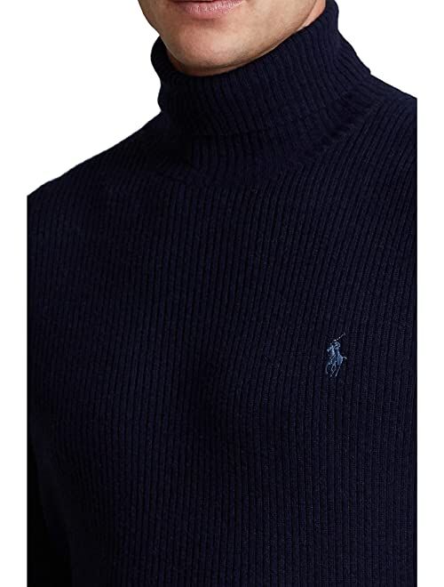 Polo Ralph Lauren Ribbed Merino Wool Turtleneck Long Sleeve Sweater