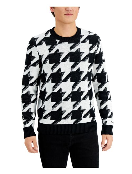 INC International Concepts Men's Houndstooth Sweater, Created for Macy's