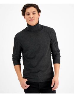 Men's Regular-Fit Ribbed Turtleneck Sweater, Created for Macy's