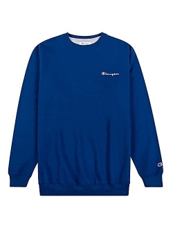 Crewneck Fleece Sweatshirt for Men's Big and Tall with Script Logo