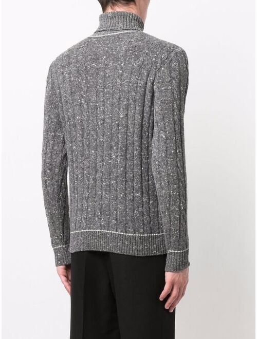 Roll Neck Wool Jumper High Neck Pullover Sweater