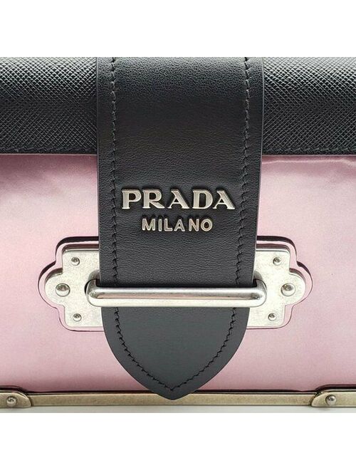 100% Auth Prada Cahier Metallic Pink Shoulder Rare Bag