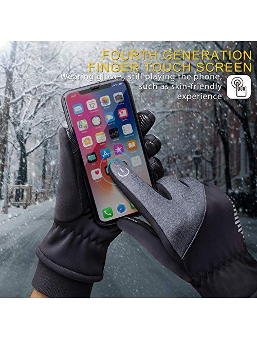 SIMARI Winter Gloves Men Women Touchscreen Cold Weather Warm Glove for Running Driving Cycling Hiking Phone Texting 105