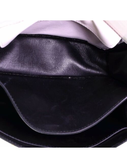 Prada Cahier Crossbody Bag Leather and Straw Small