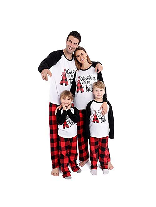 Matching Christmas Pajamas for Family, Holiday PJs for Women/Men/Kids/Couples, Vacation Cute Printed Loungewear Sleepwear