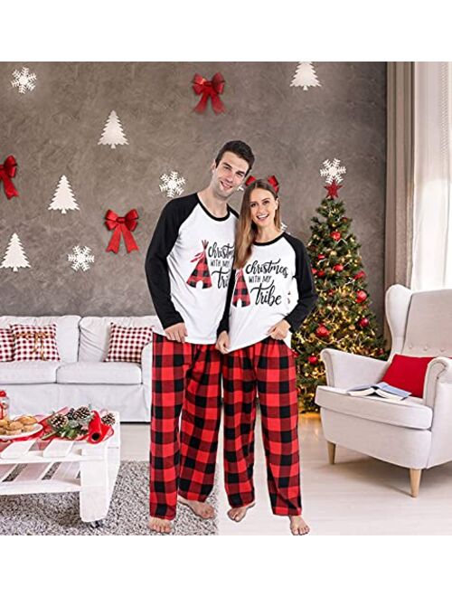 Matching Christmas Pajamas for Family, Holiday PJs for Women/Men/Kids/Couples, Vacation Cute Printed Loungewear Sleepwear