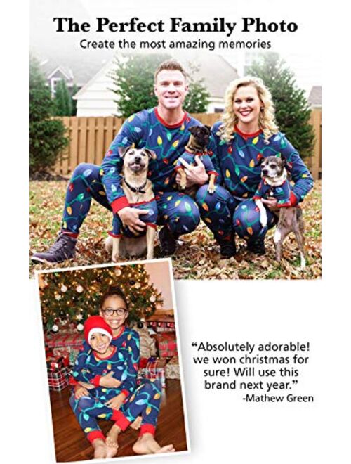 PajamaGram Matching Christmas PJs for Family, Christmas Lights