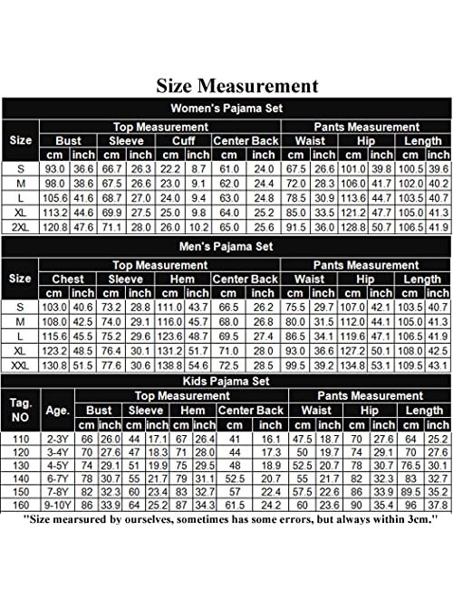 Ekouaer Family Matching Pajamas Christmas Sleepwear Long Sleeve Sleep Shirt with Plaid Pants Soft Loungewear Pjs Set S-XXL