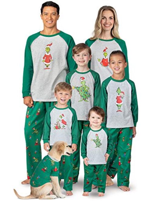 PajamaGram Holiday Grinch Pajamas Soft - Family Christmas Pajamas, Gray