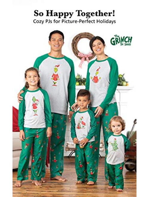 PajamaGram Holiday Grinch Pajamas Soft - Family Christmas Pajamas, Gray