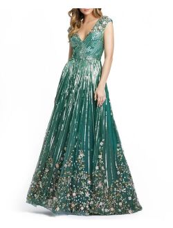 Embellished A-Line Gown