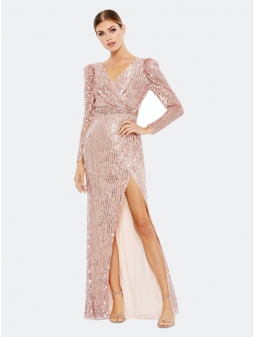 MAC DUGGAL Sequined Gown