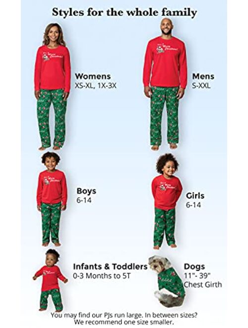 PajamaGram Family Christmas PJs Matching Sets, Red & Green