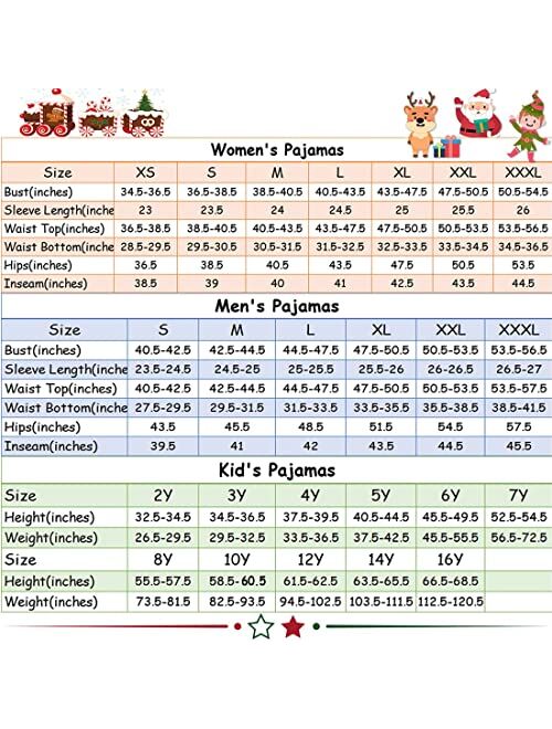 Christmas Family Pajamas Matching Sets, Classic Plaid Xmas Sleepwear for Family Mens Womens