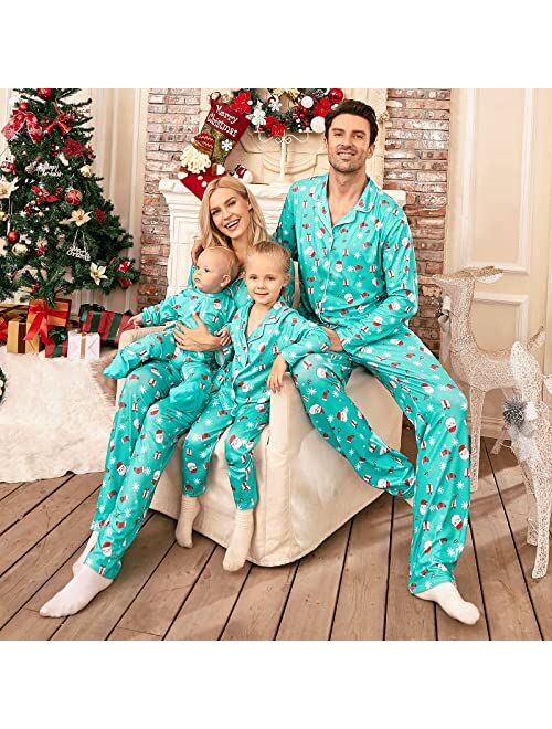 CALLA DREAM Christmas Pajamas for Family,Polyester Christmas Pjs Matching Sets,Mommy and Me Matching Outfits