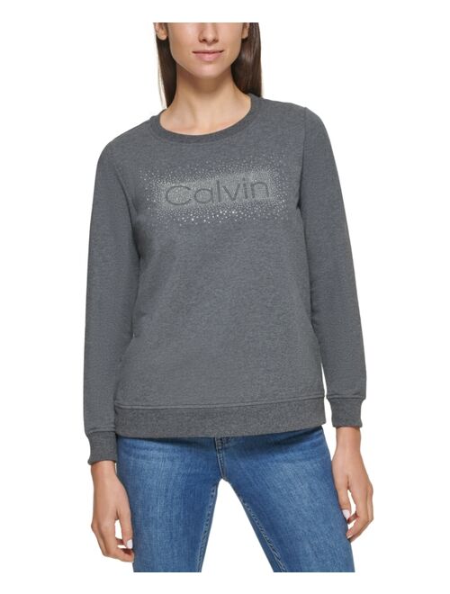 Buy Calvin Klein Rhinestone Logo Sweatshirt online | Topofstyle