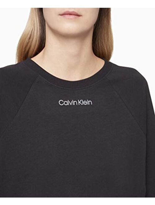 Calvin Klein Women's Reconsidered Comfort Long Sleeve Lounge Sweatshirt