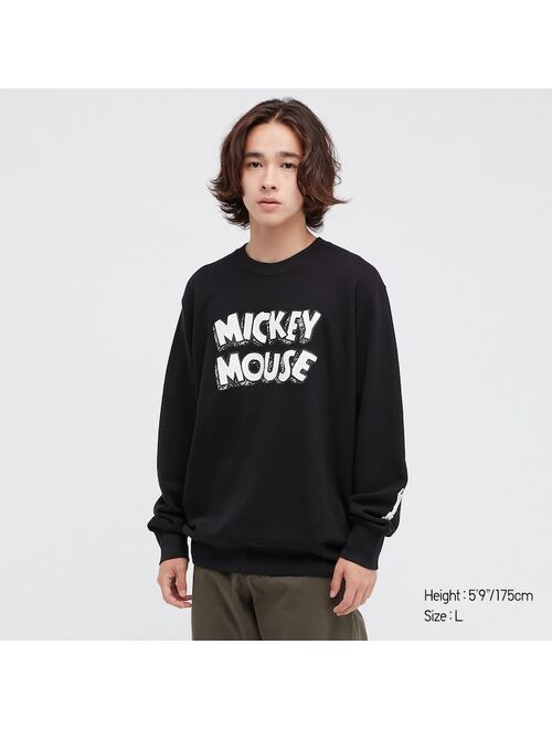 Uniqlo MONOCHROME MICKEY MOUSE ART BY JOSHUA VIDES LONG-SLEEVE SWEATSHIRT