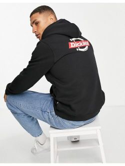 Ruston hoodie with logo in black