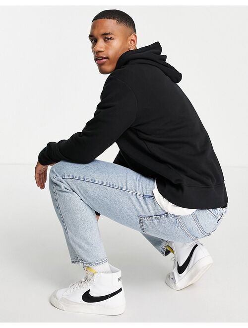 Polo Ralph Lauren script icon logo front hoodie in black