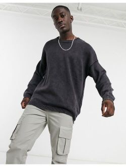 sweater in washed gray