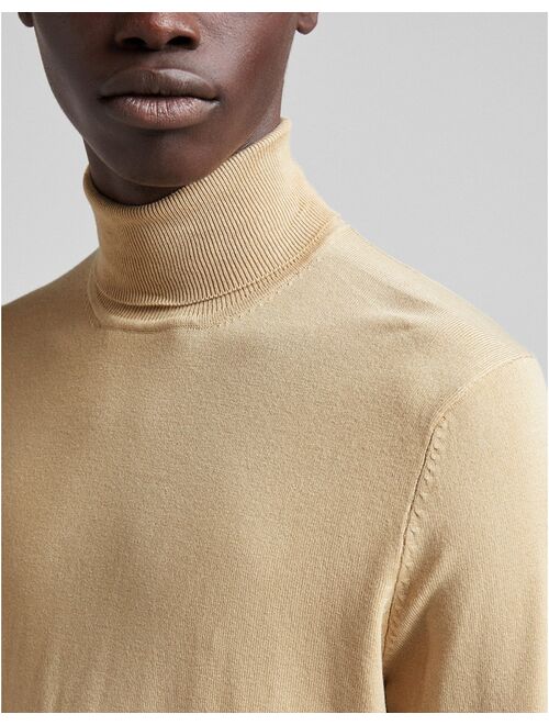 Bershka roll neck in beige
