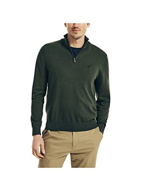 Nautica Men's Navtech Quarter-Zip Sweater