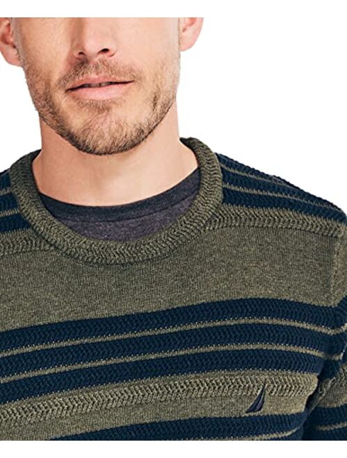 Nautica Men's Textured Striped Sweater
