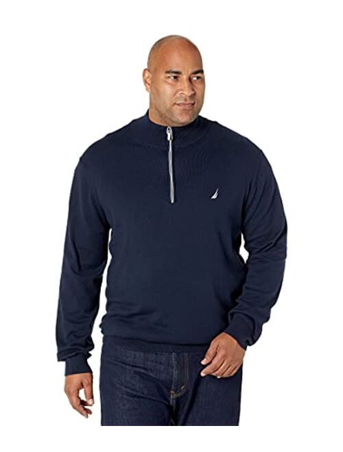 Nautica mens Big & Tall Navtech 1/4 Zip Sweater