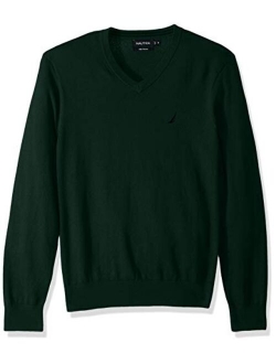 Men's Long Sleeve Solid Classic V-Neck Sweater