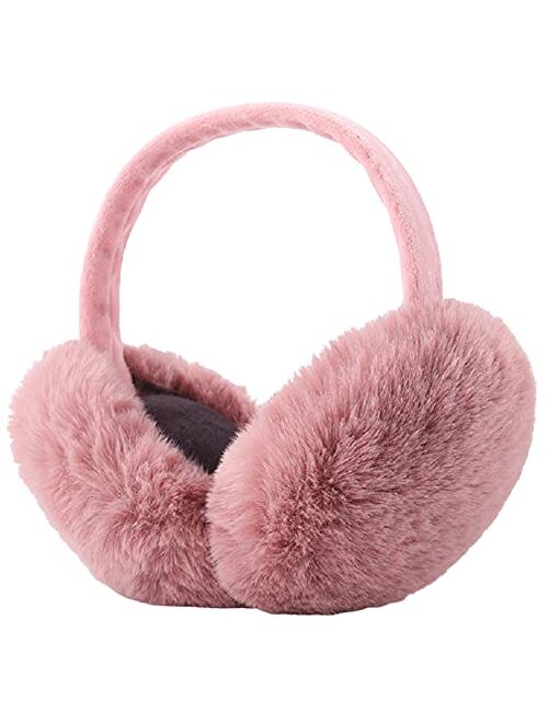 Caistre Ear Muffs Warm Furry Earmuffs Ear Warmers for Women Girls, Winter Faux Fur Ear Covers for Outdoor Use