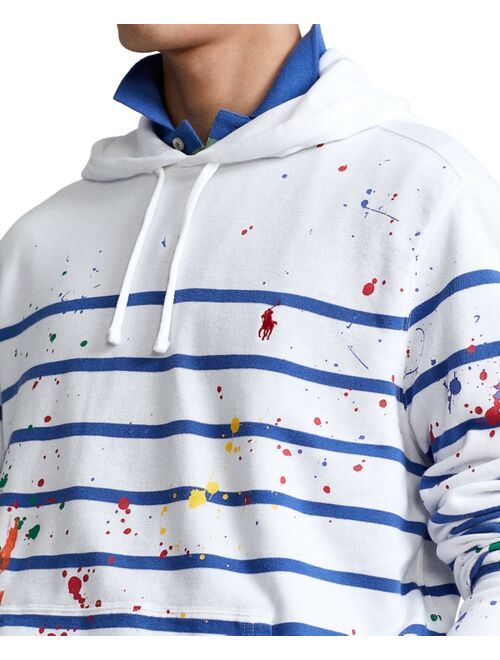 Polo Ralph Lauren Men's Paint-Splatter Striped Spa Terry Hoodie