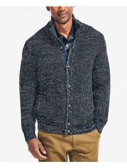 Men's Classic-Fit Ribbed-Knit Button Front Cardigan