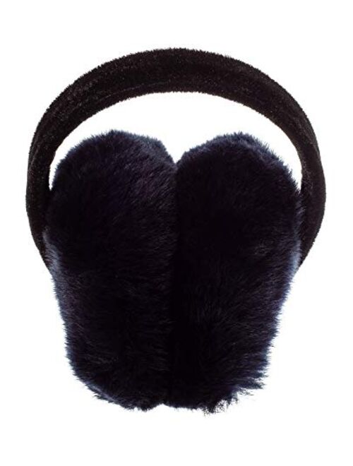 OBURLA Genuine Fur Earmuffs | Luxurious Real Fur Over Ear Warmers with Headband | For Women, Teens, and Girls