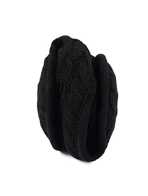 Surblue Unisex Warm Knit Earmuffs Foldable Cashmere Winter Fur Earwarmer
