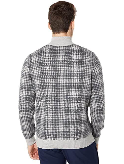 Nautica Sustainably Crafted Plaid 1/4 Zip Sweater