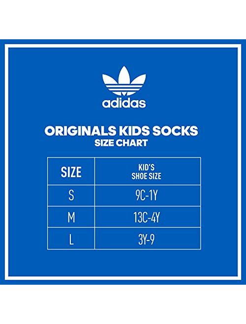 adidas Originals Kids-Boy's/Girl's Mixed Graphic Cushioned Crew Socks (6-pair)