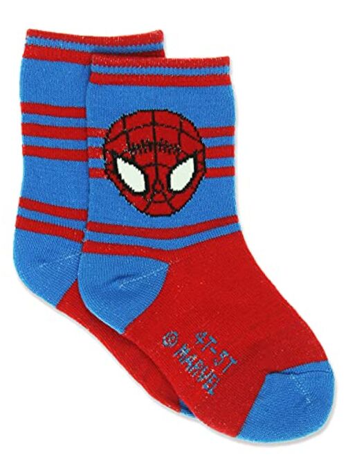 Marvel Super Hero Adventures Spider-Man Boys Toddler 6 pack Crew Socks