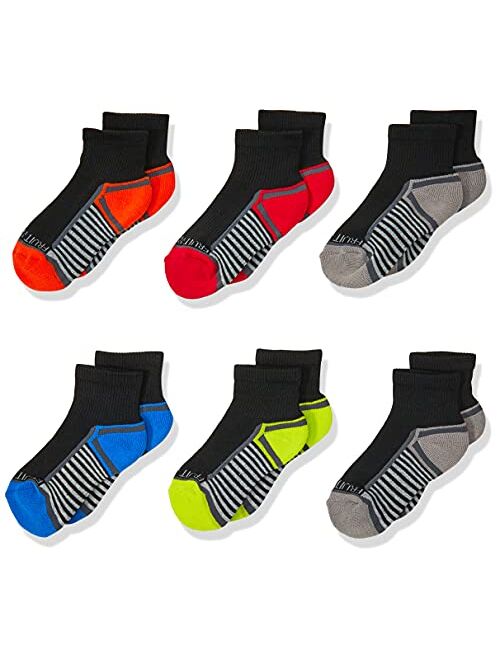 Fruit of the Loom boys 6 Pair Pack Half Cushion Socks