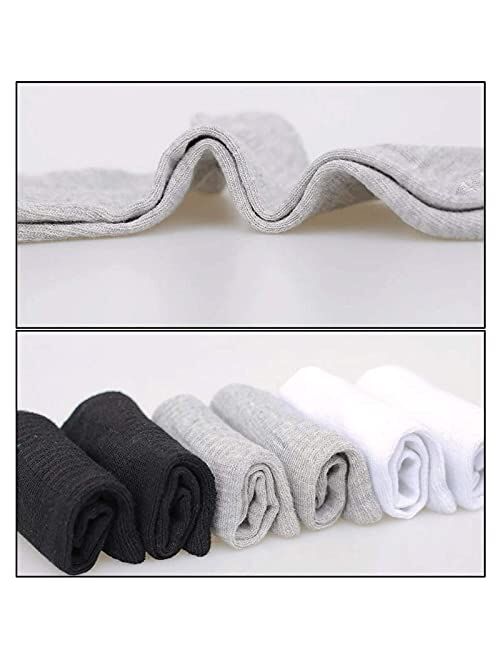 Jamegio Boys' Crew Socks 6/12 Pairs Cotton Athletic Socks for Toddlers Boys Girls