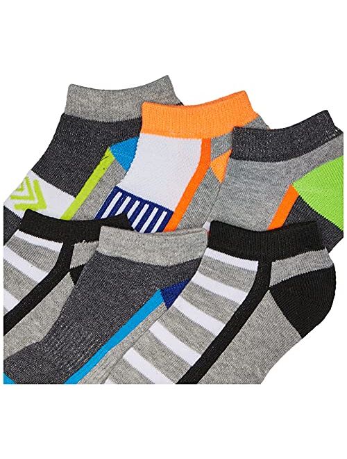 Jefferies Socks Boys' Big Sporty Athletic Low Cut Half Cushion Socks 6 Pair Pack