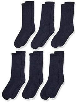Jefferies Socks boys Seamless Half Cushion Sport Crew Socks 6 Pair Pack