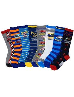 Czofnjesi Boys Knee High Tube Socks Colorful Stars Comfort Cotton Stockings Socks 8 Pair