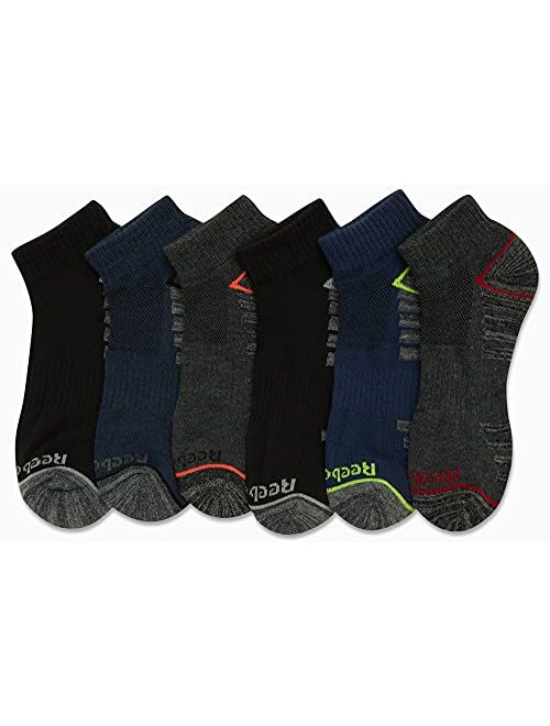 Reebok Boys’ Comfort Cushioned Quarter Cut Basic Socks (6 Pack)